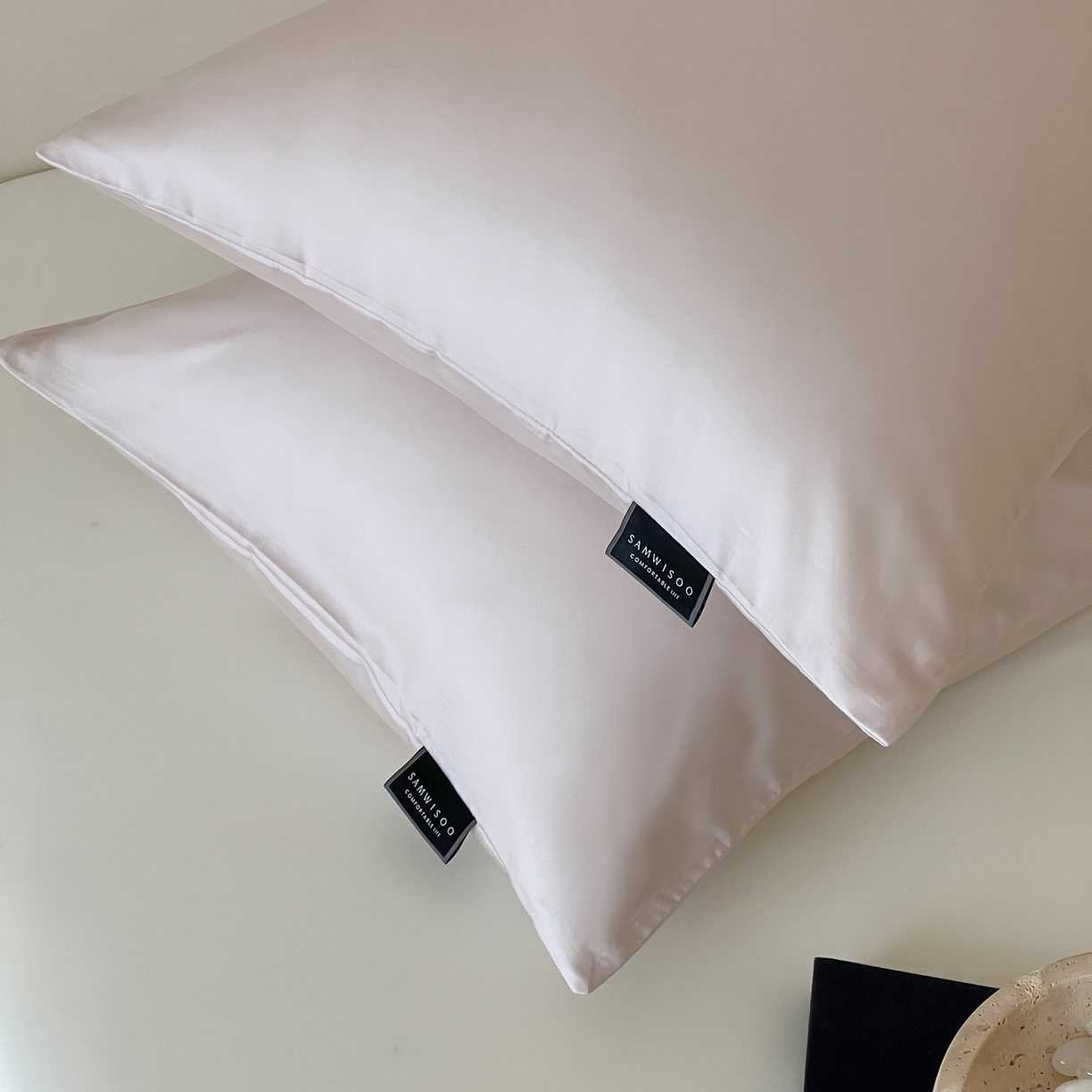 91家纺网 家纺一手货源 找家纺 三味舒屋 2026新款凉风小奢绸60S兰精天丝纯色单品系列-单枕套枕套单件 斯卡其粉