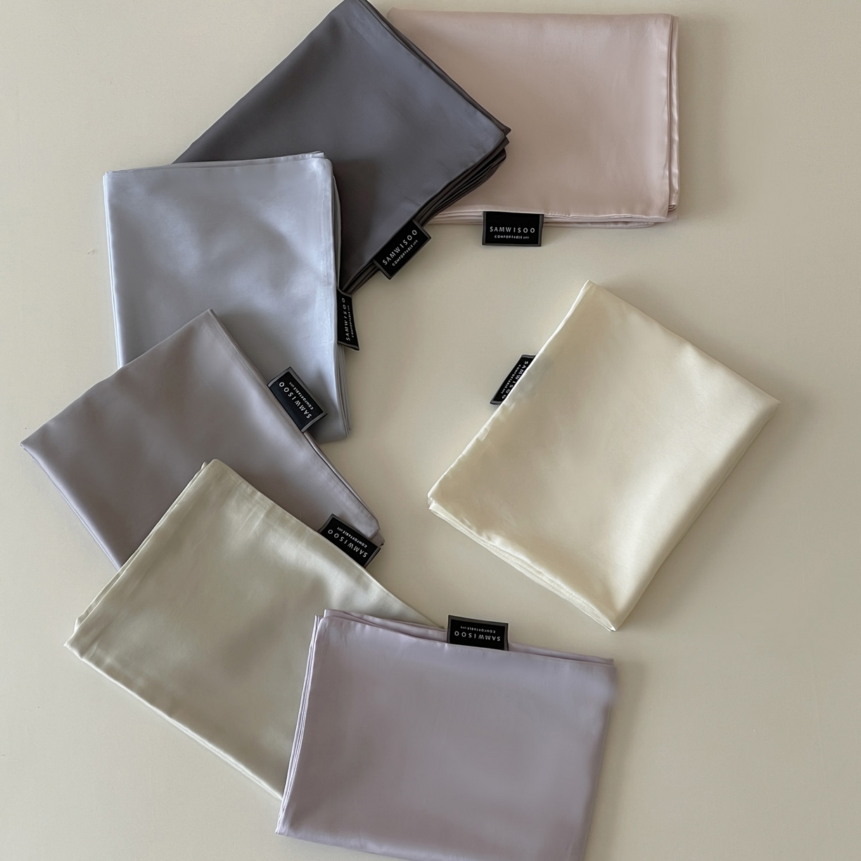 91家纺网 家纺一手货源 找家纺 三味舒屋 2026新款凉风小奢绸60S兰精天丝纯色单品系列-单枕套枕套单件 组合图仅供展示-不可下单