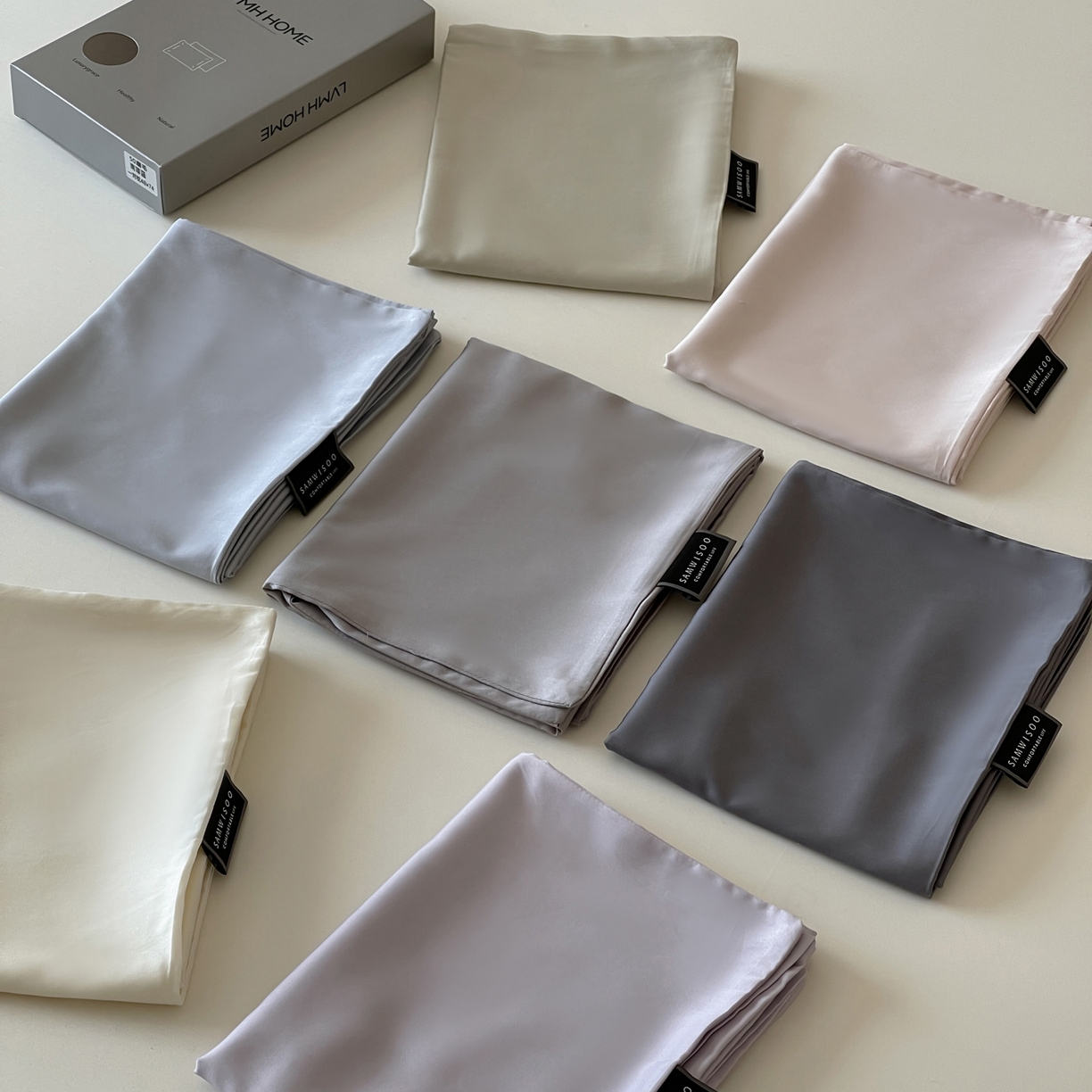 91家纺网 家纺一手货源 找家纺 三味舒屋 2026新款凉风小奢绸60S兰精天丝纯色单品系列-单枕套枕套单件 组合图仅供展示-不可下单