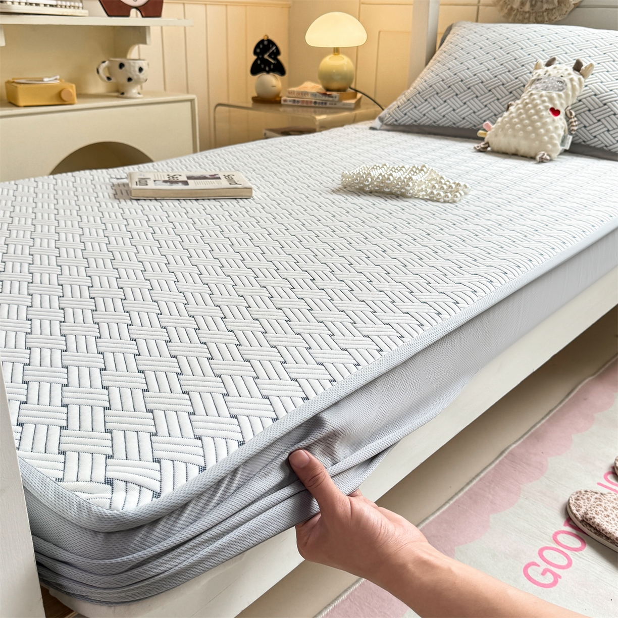 91家纺网 家纺一手货源 找家纺 （总）源舍家纺 2026新款A类印花乳胶席凉席三件套