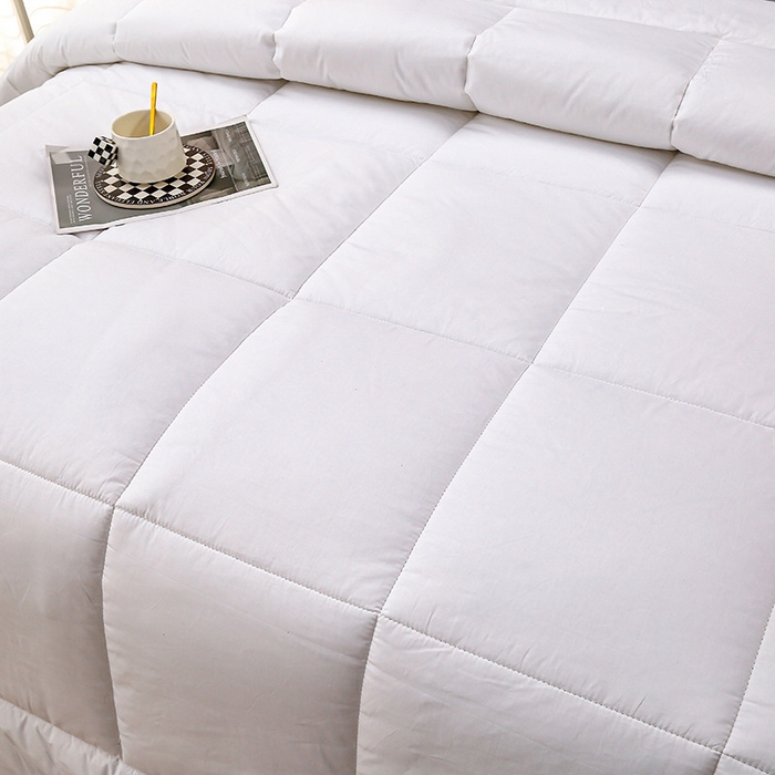 91家纺网 家纺一手货源 找家纺 （总）锦兴酒店布草 2026新款酒店被芯宾馆被芯40s纯棉防羽喷气磨毛滚边双针边被芯