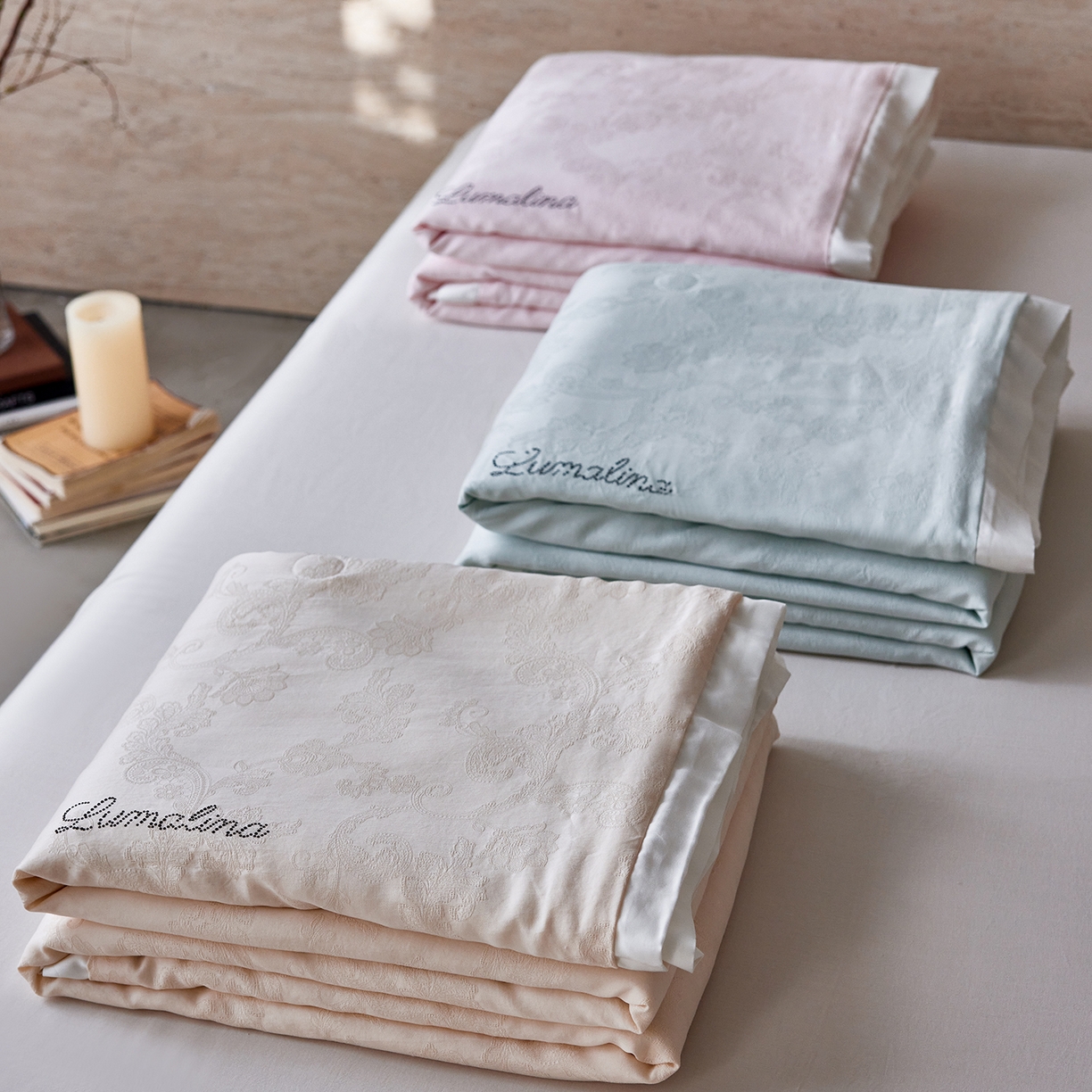 91家纺网 家纺一手货源 找家纺 （总）莱福仕 2026春夏新款浮光轻奢莱赛尔天丝夏被夏凉被空调被