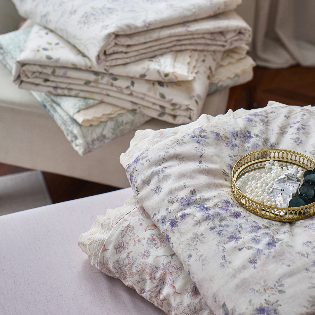 91家纺网 家纺一手货源 找家纺 （总）莱福仕 2026春夏新款亚麻国风莱赛尔天丝夏被夏凉被空调被