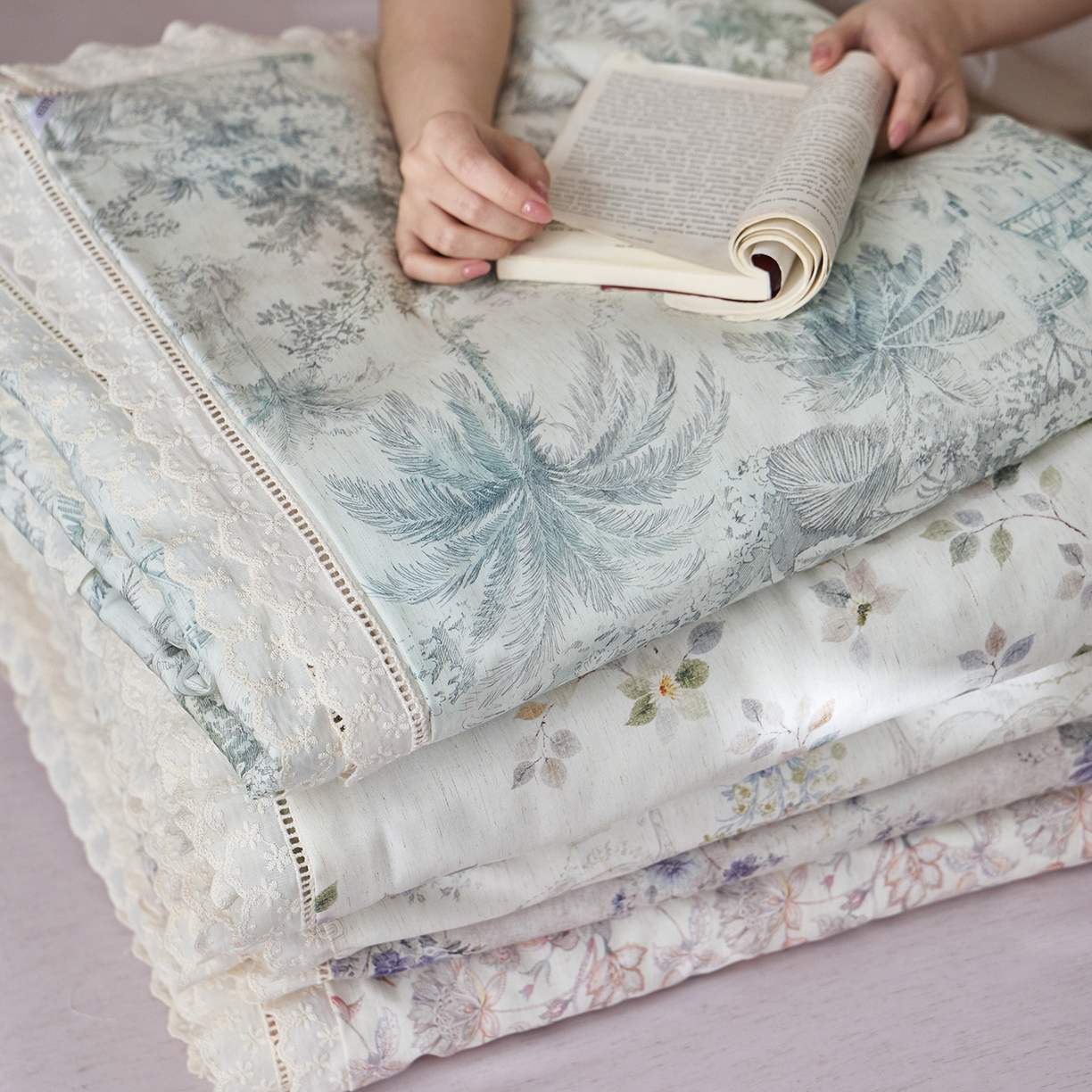 91家纺网 家纺一手货源 找家纺 （总）莱福仕 2026春夏新款亚麻国风莱赛尔天丝夏被夏凉被空调被