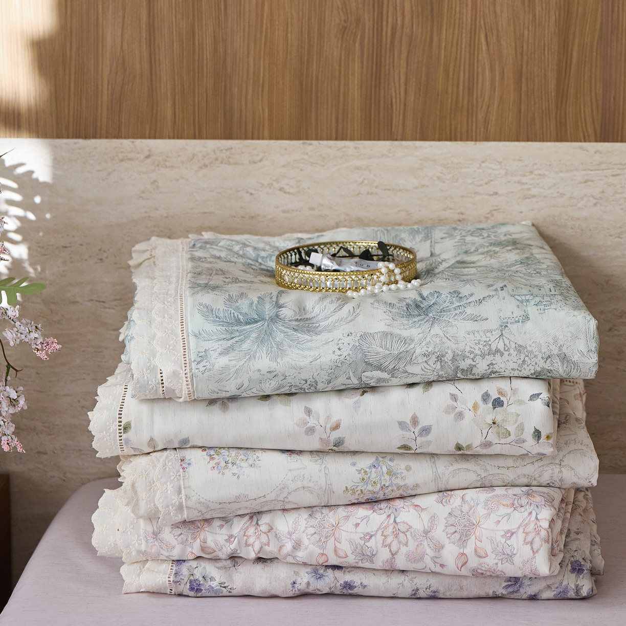 91家纺网 家纺一手货源 找家纺 （总）莱福仕 2026春夏新款亚麻国风莱赛尔天丝夏被夏凉被空调被