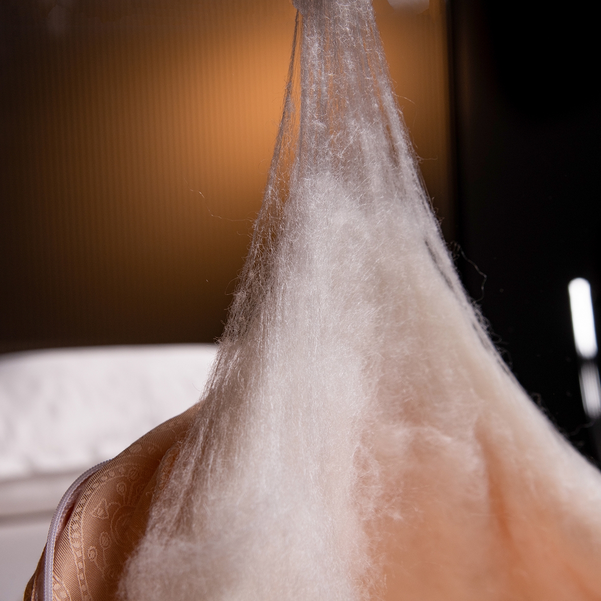 91家纺网 家纺一手货源 找家纺 合欢（原天一阁） 2026春夏新款60支贡缎提花竹棉100%蚕丝夏被春秋被 香槟金