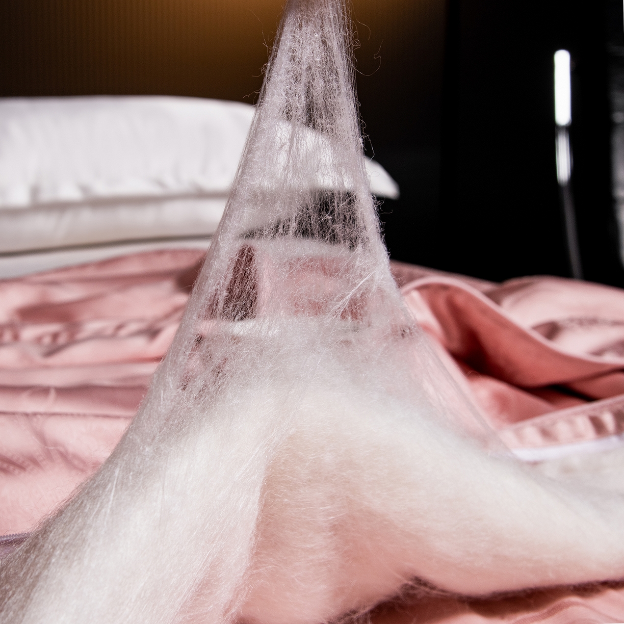 91家纺网 家纺一手货源 找家纺 合欢（原天一阁） 2026春夏新款60支贡缎提花竹棉100%蚕丝夏被春秋被 豆沙