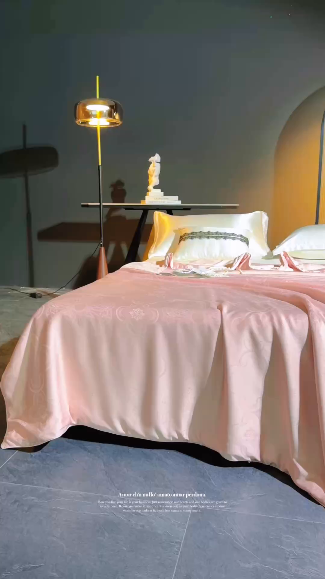 91家纺网 家纺一手货源 找家纺 合欢（原天一阁） 2026春夏新款60支贡缎提花竹棉100%蚕丝夏被春秋被 豆沙