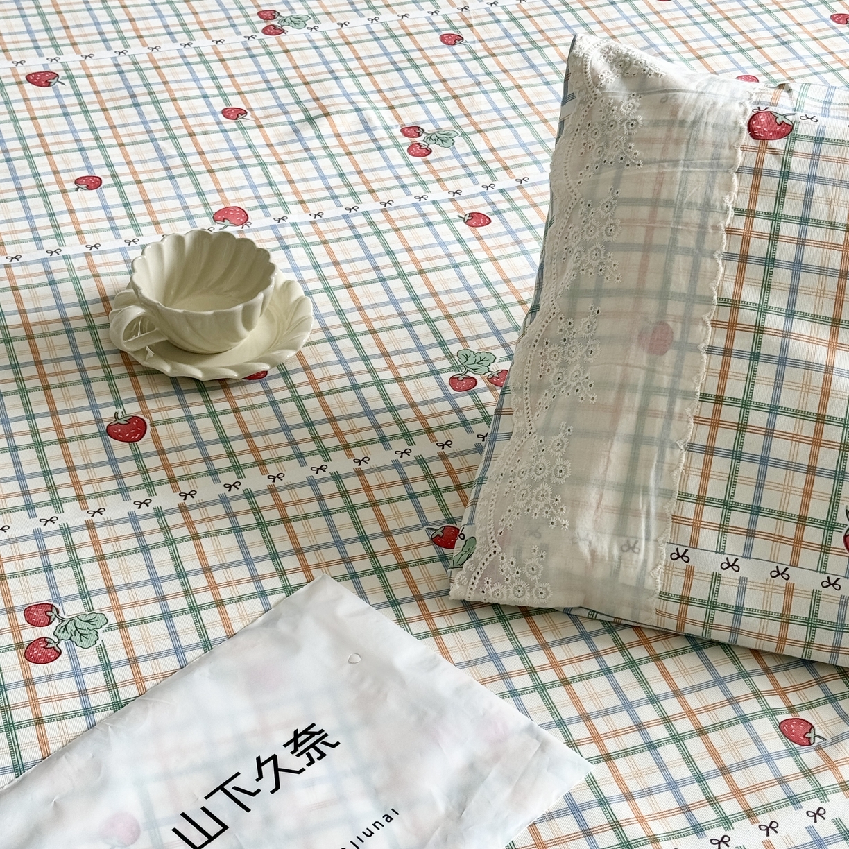 91家纺网 家纺一手货源 找家纺 （总）一隅花田 2026新款竹感纤维双经双纬高密度四季软布席全棉花边款老粗布