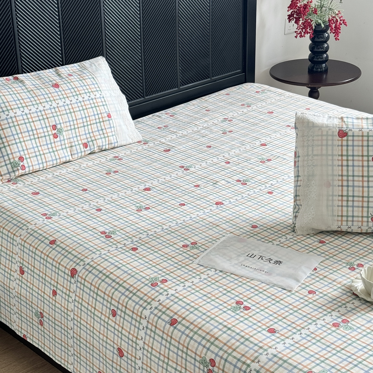 91家纺网 家纺一手货源 找家纺 （总）一隅花田 2026新款竹感纤维双经双纬高密度四季软布席全棉花边款老粗布