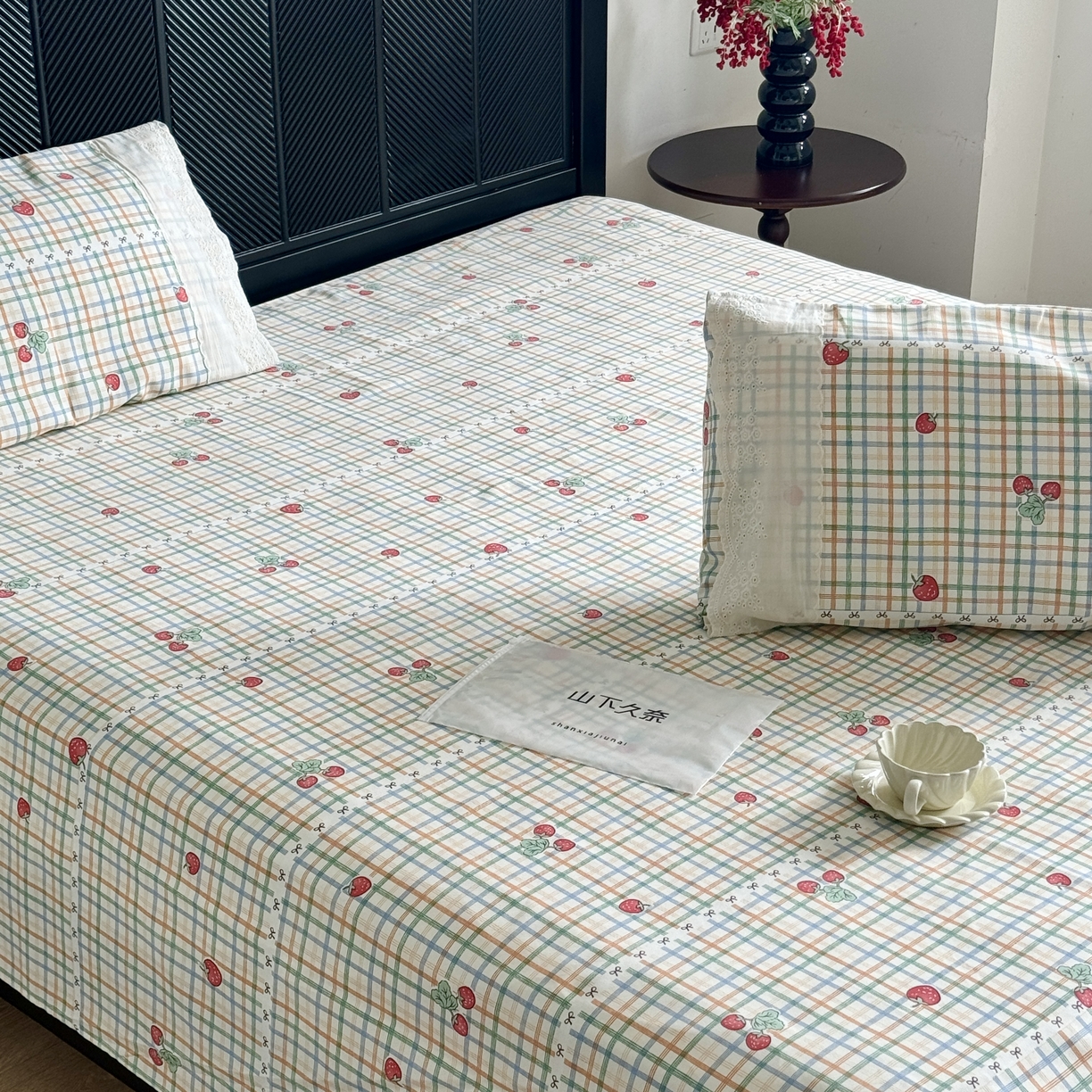 91家纺网 家纺一手货源 找家纺 （总）一隅花田 2026新款竹感纤维双经双纬高密度四季软布席全棉花边款老粗布