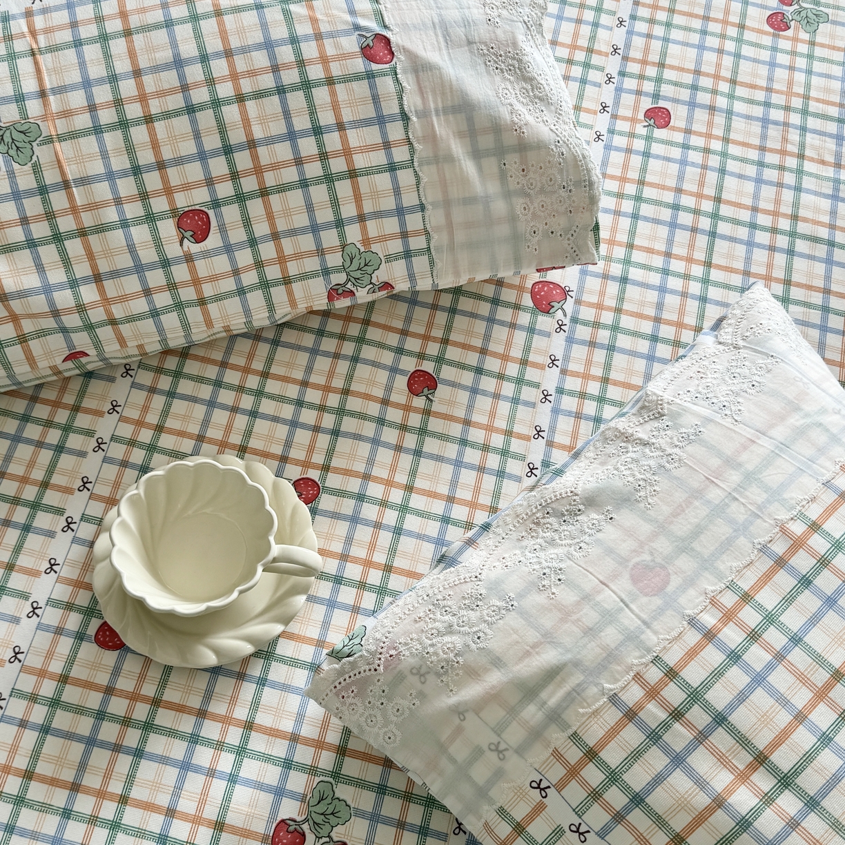 91家纺网 家纺一手货源 找家纺 （总）一隅花田 2026新款竹感纤维双经双纬高密度四季软布席全棉花边款老粗布