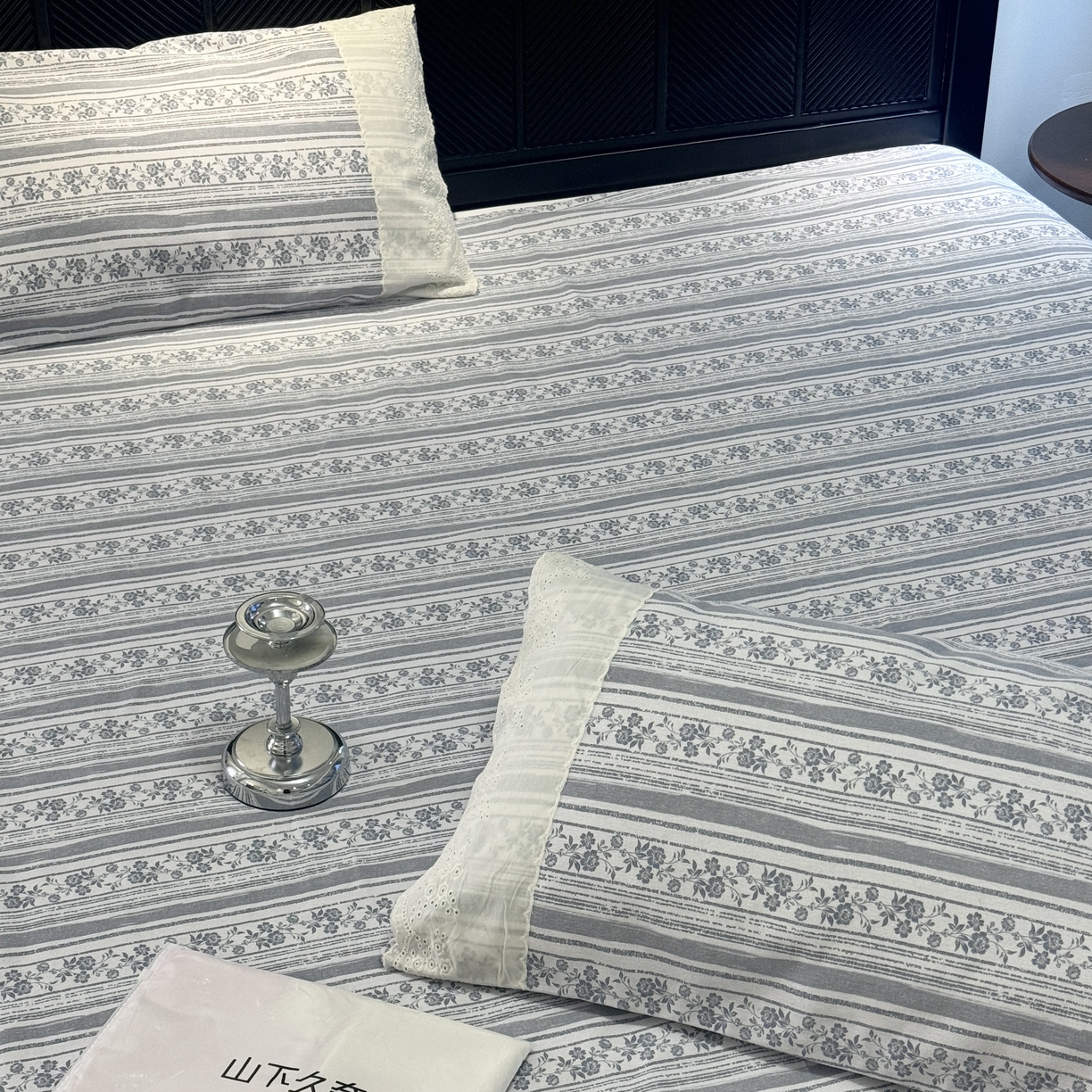 91家纺网 家纺一手货源 找家纺 一隅花田 2026新款竹感纤维双经双纬高密度四季软布席全棉花边款老粗布 春野