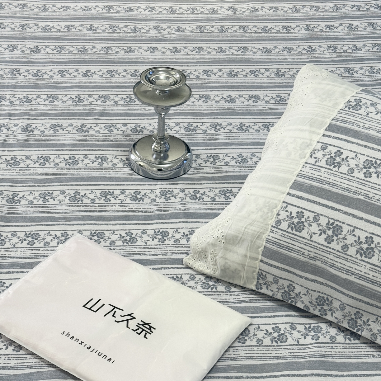 91家纺网 家纺一手货源 找家纺 一隅花田 2026新款竹感纤维双经双纬高密度四季软布席全棉花边款老粗布 春野