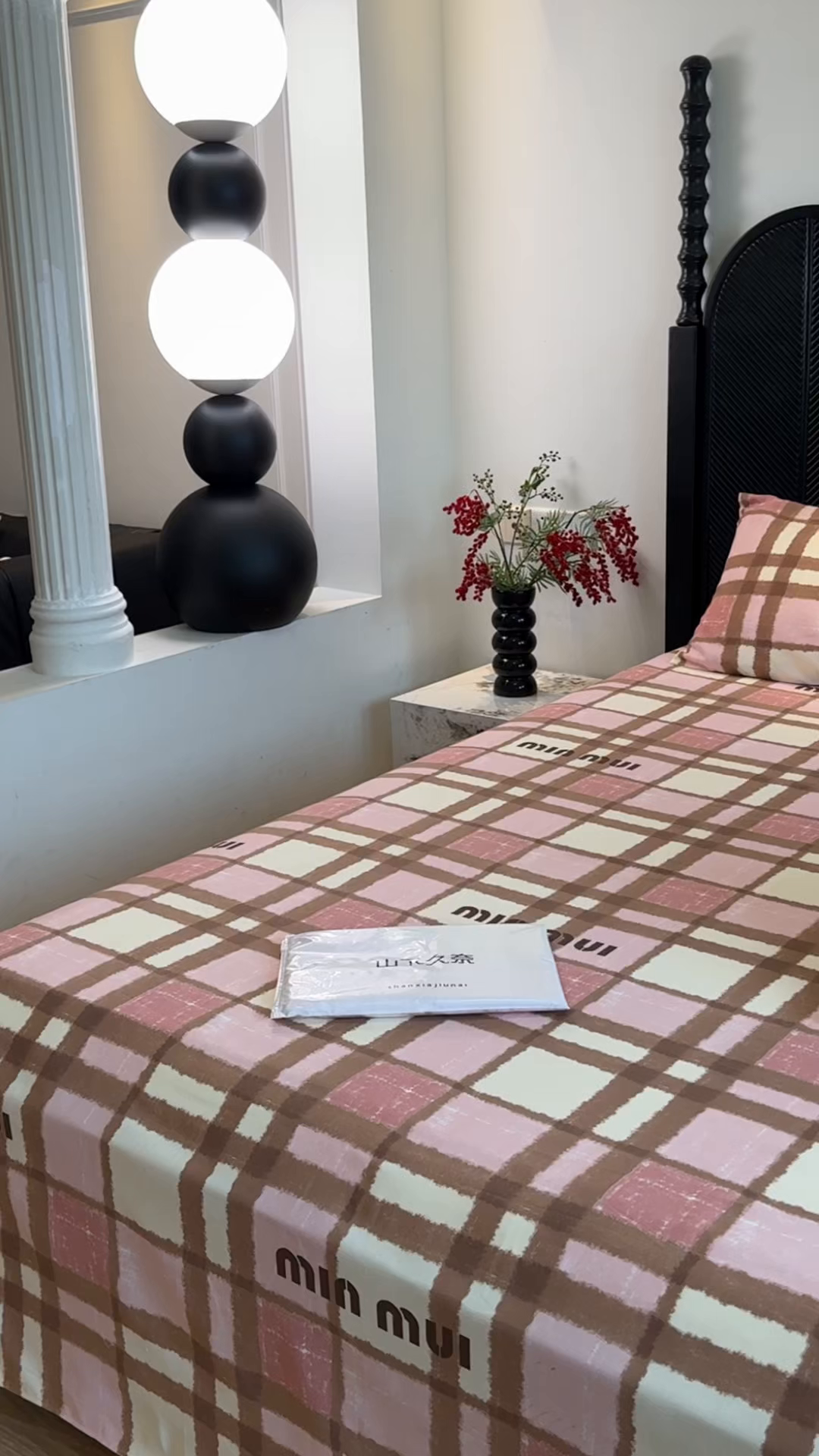 91家纺网 家纺一手货源 找家纺 一隅花田 2026新款竹感纤维双经双纬高密度四季软布席全棉花边款老粗布 粉棕慕斯