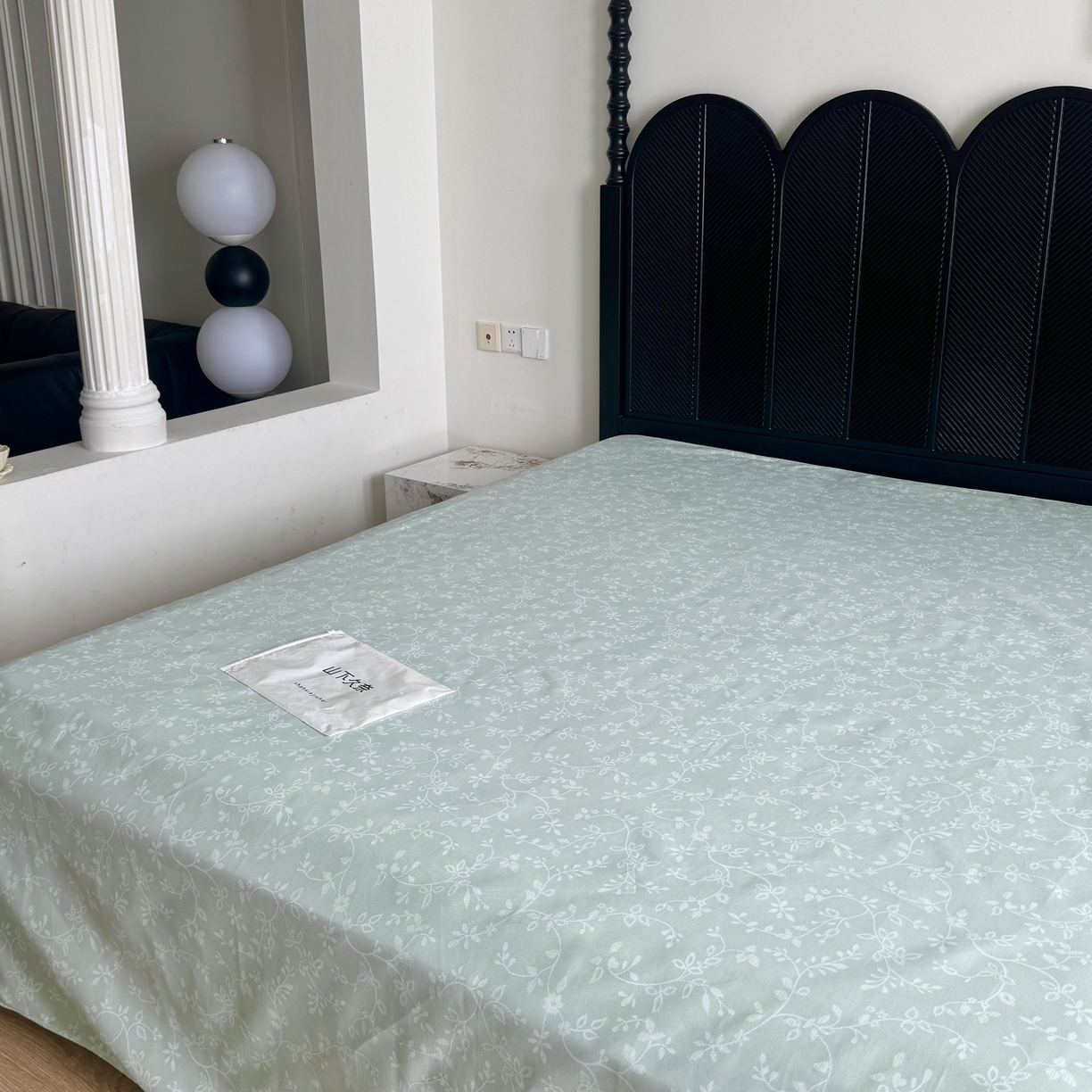 91家纺网 家纺一手货源 找家纺 一隅花田 2026新款竹感纤维双经双纬高密度四季软布席全棉花边款老粗布 漫语