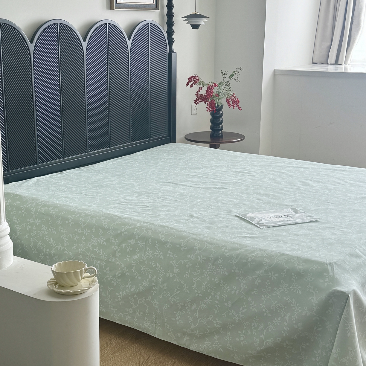 91家纺网 家纺一手货源 找家纺 一隅花田 2026新款竹感纤维双经双纬高密度四季软布席全棉花边款老粗布 漫语