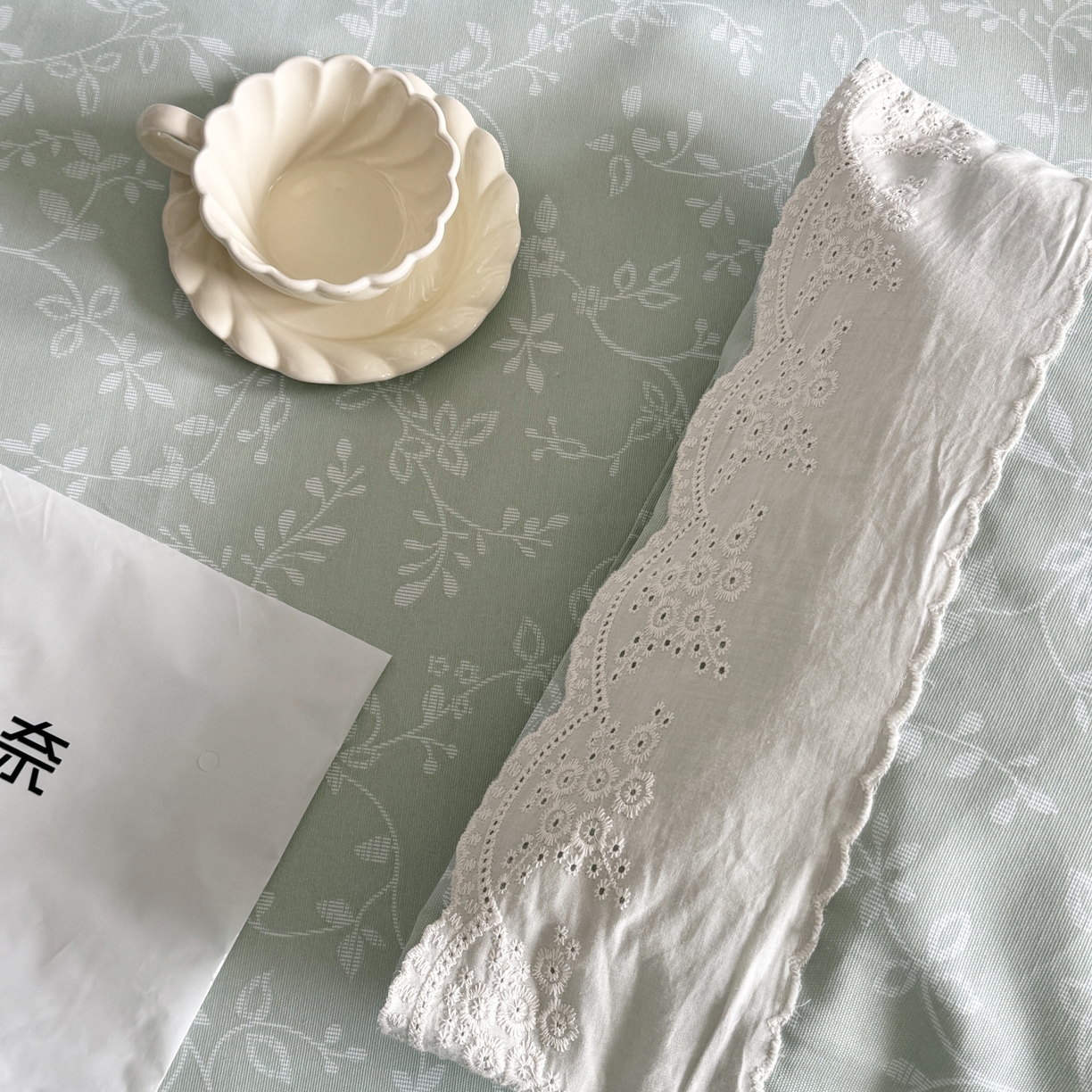 91家纺网 家纺一手货源 找家纺 一隅花田 2026新款竹感纤维双经双纬高密度四季软布席全棉花边款老粗布 漫语