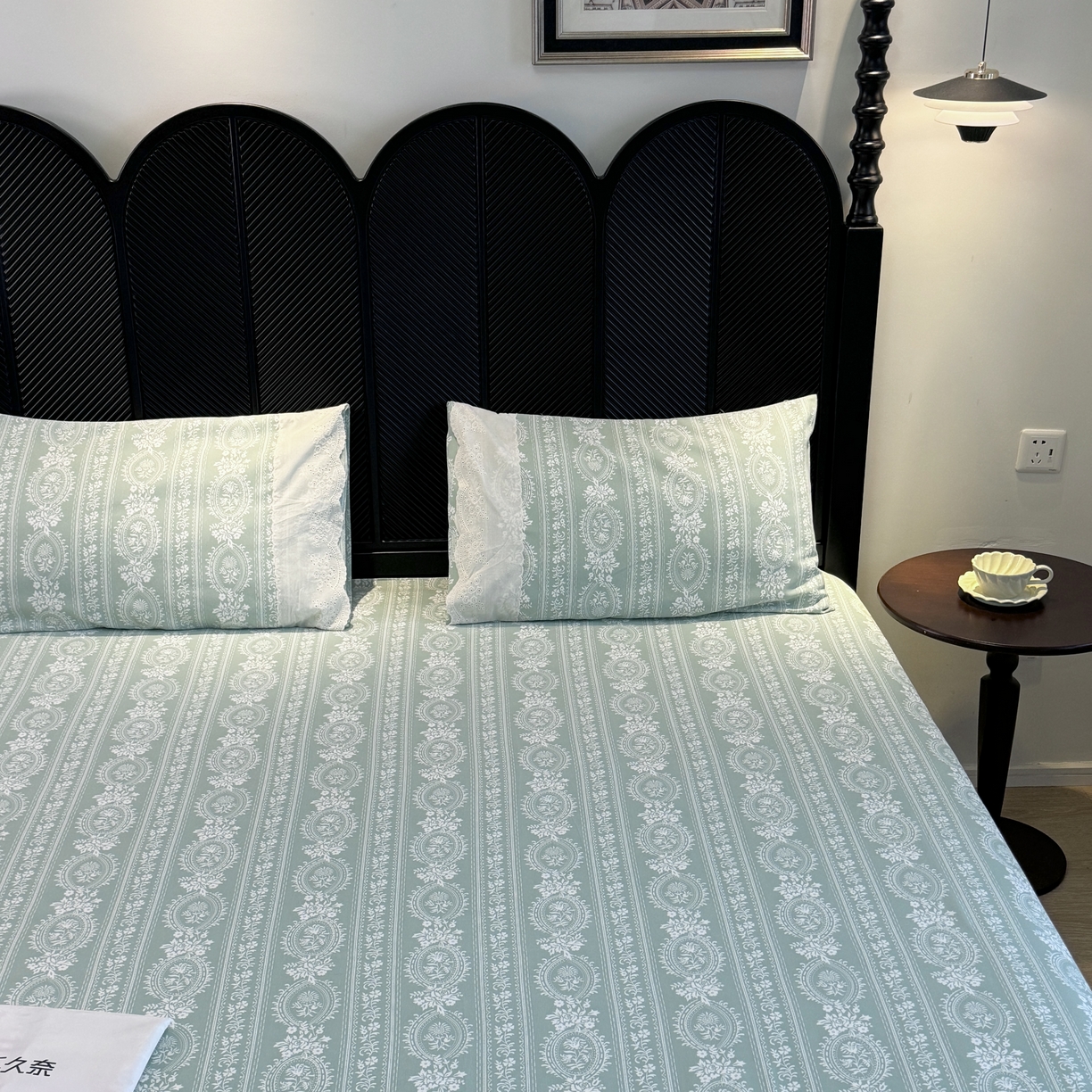 91家纺网 家纺一手货源 找家纺 一隅花田 2026新款竹感纤维双经双纬高密度四季软布席全棉花边款老粗布 莫兰迪