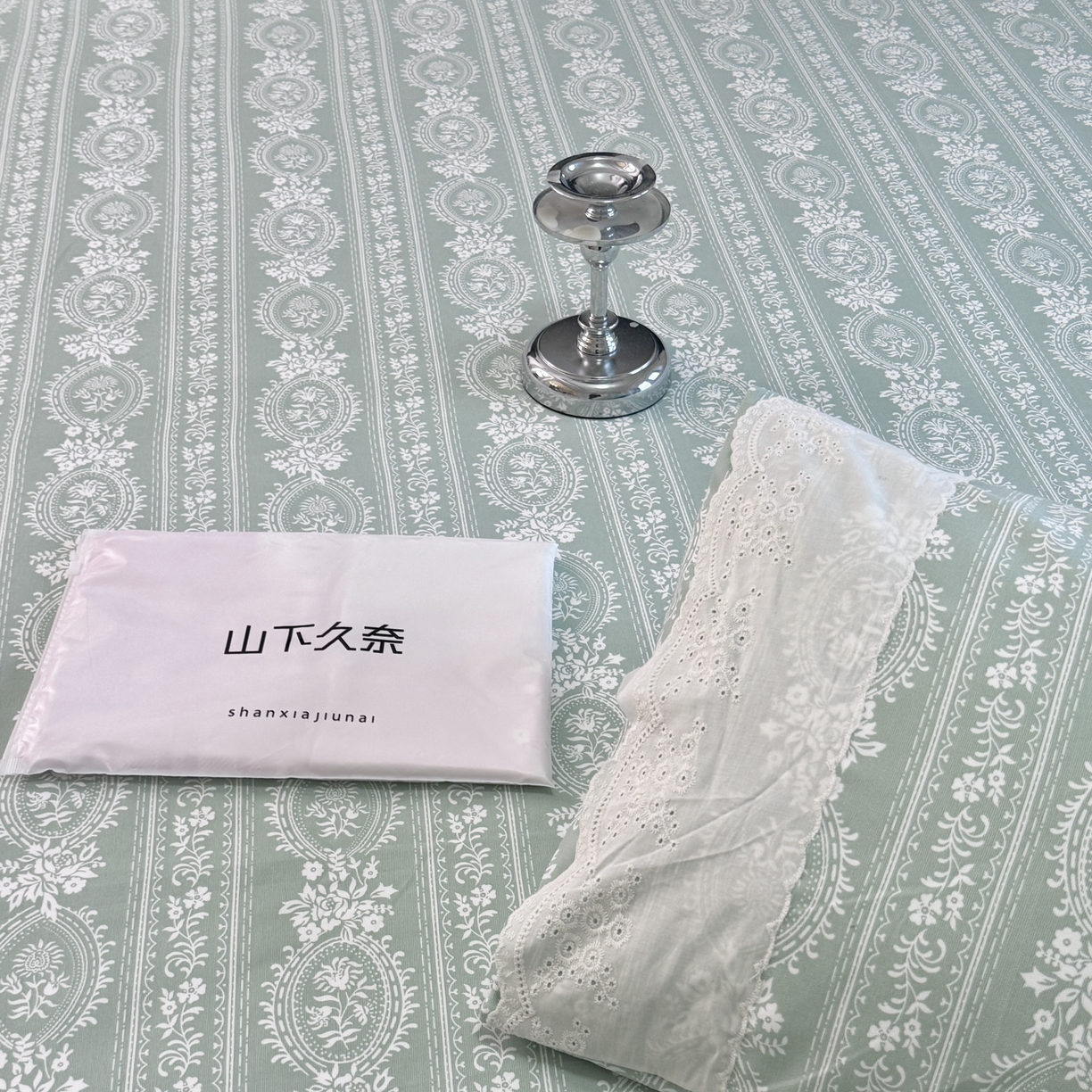 91家纺网 家纺一手货源 找家纺 一隅花田 2026新款竹感纤维双经双纬高密度四季软布席全棉花边款老粗布 莫兰迪