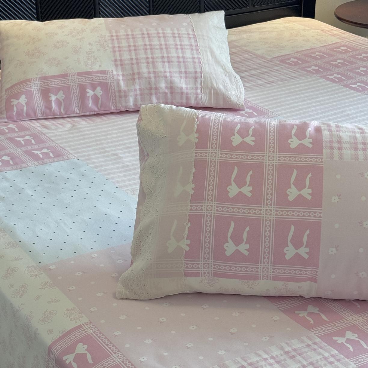 91家纺网 家纺一手货源 找家纺 一隅花田 2026新款竹感纤维双经双纬高密度四季软布席全棉花边款老粗布 奶油可可