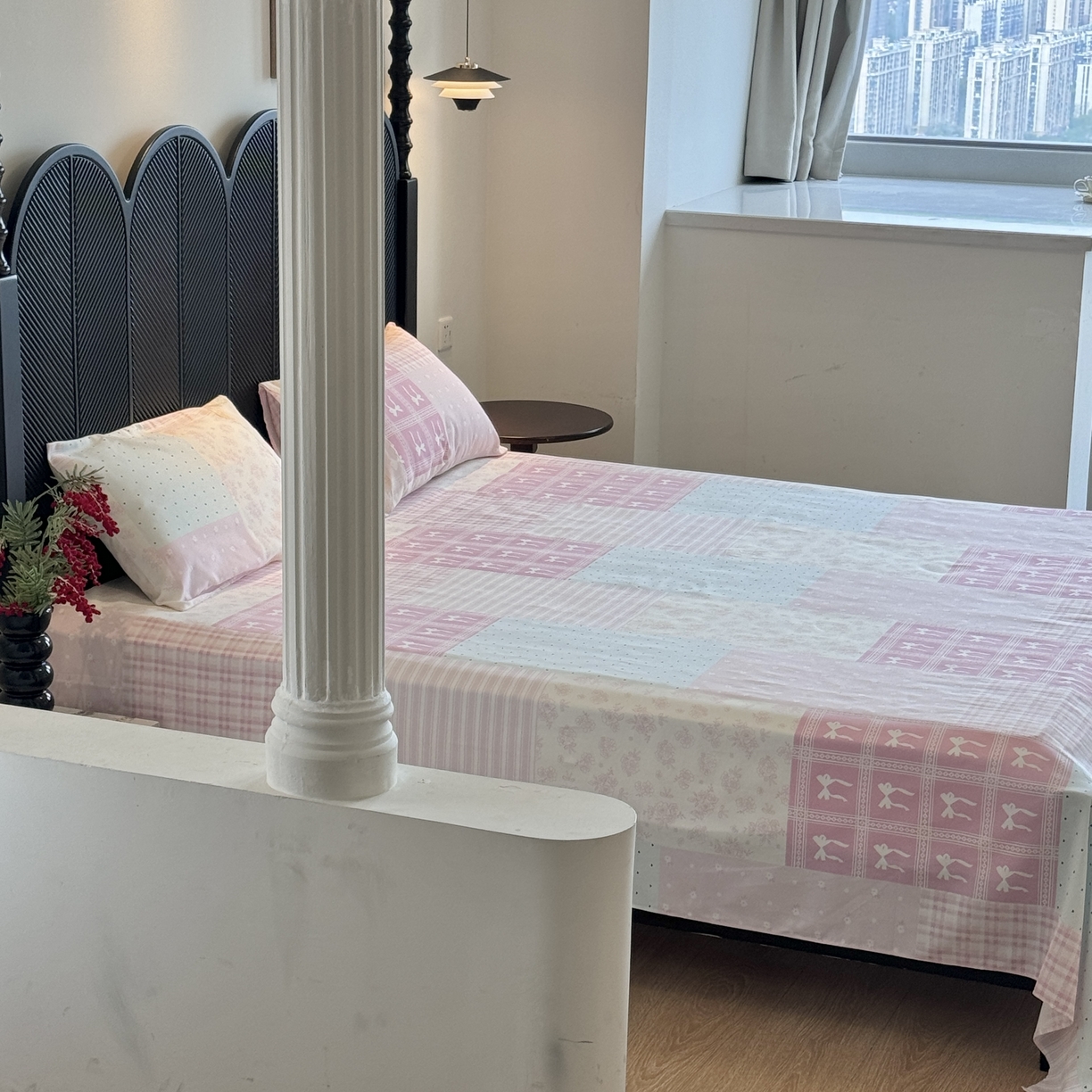 91家纺网 家纺一手货源 找家纺 一隅花田 2026新款竹感纤维双经双纬高密度四季软布席全棉花边款老粗布 奶油可可