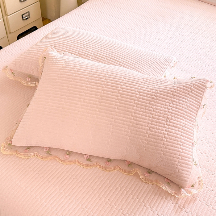 91家纺网 家纺一手货源 找家纺 苏米娜家纺SUMINA 2026新款A类锦氨凉感公主风夏被凉席四件套 初恋-奶芙粉