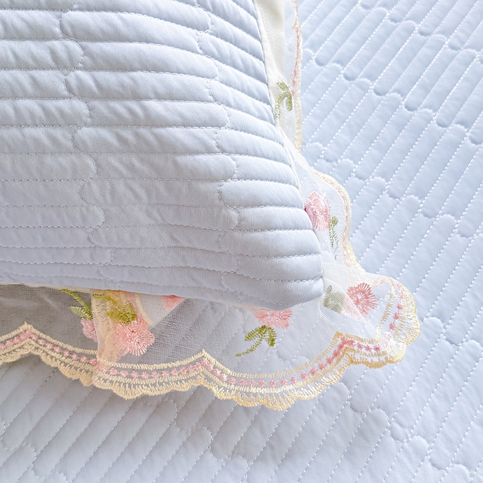 91家纺网 家纺一手货源 找家纺 苏米娜家纺SUMINA 2026新款A类锦氨凉感公主风夏被凉席四件套 初恋-梦幻蓝