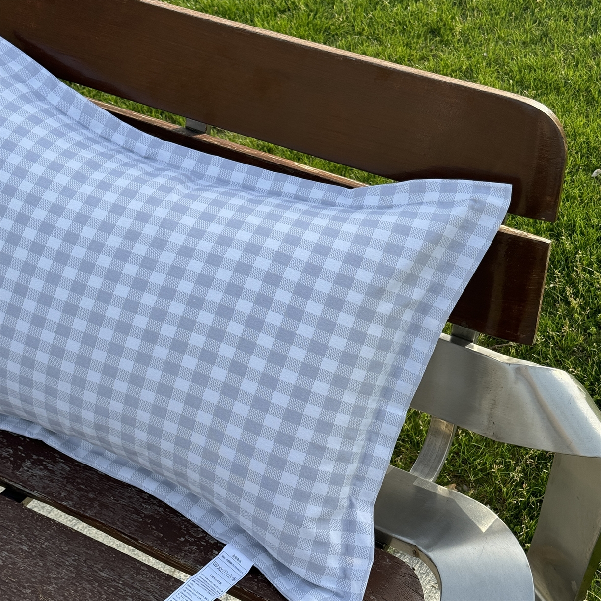 91家纺网 家纺一手货源 找家纺 （总）一隅花田 2026新款竹感纤维格子物语枕套