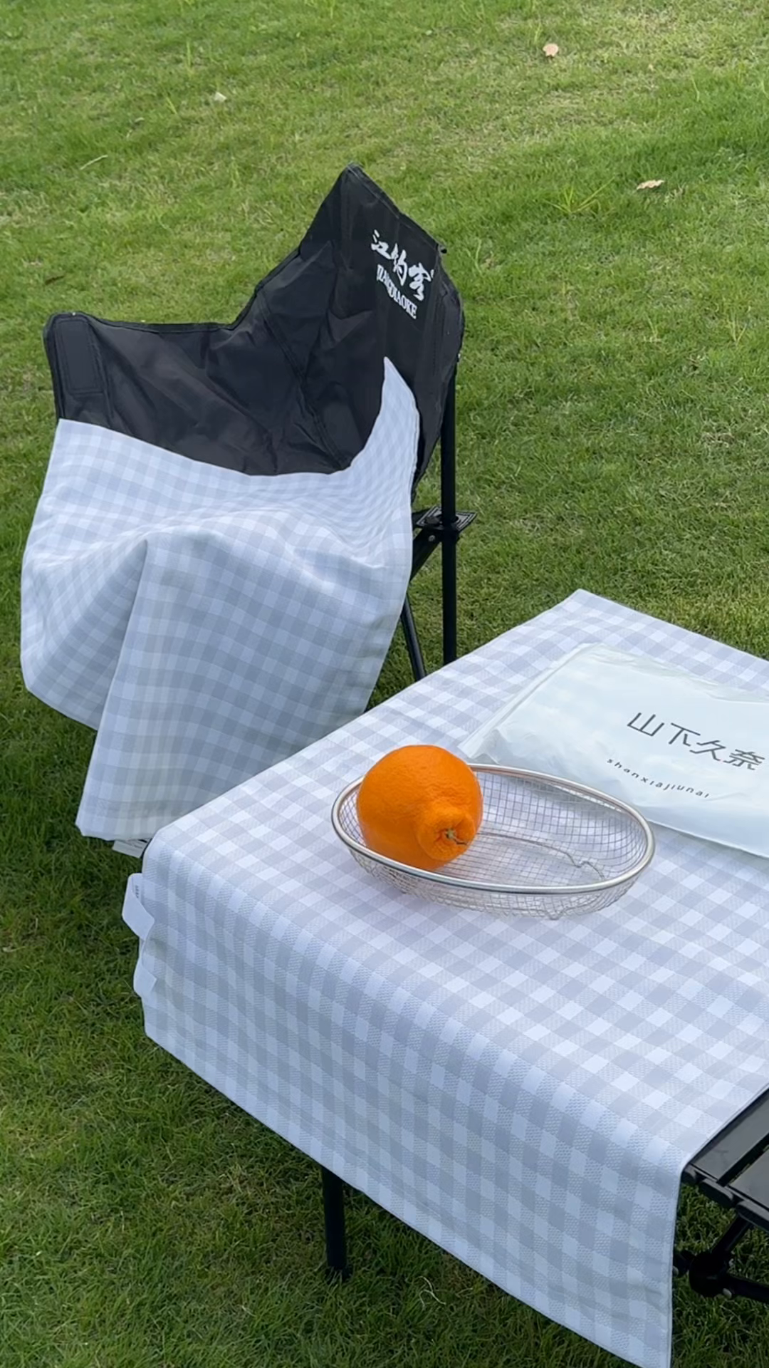 91家纺网 家纺一手货源 找家纺 一隅花田 2026新款竹感纤维格子物语枕套 格子物语·灰