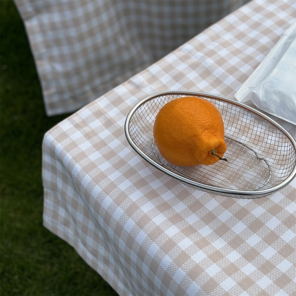 91家纺网 家纺一手货源 找家纺 一隅花田 2026新款竹感纤维格子物语枕套 格子物语·咖