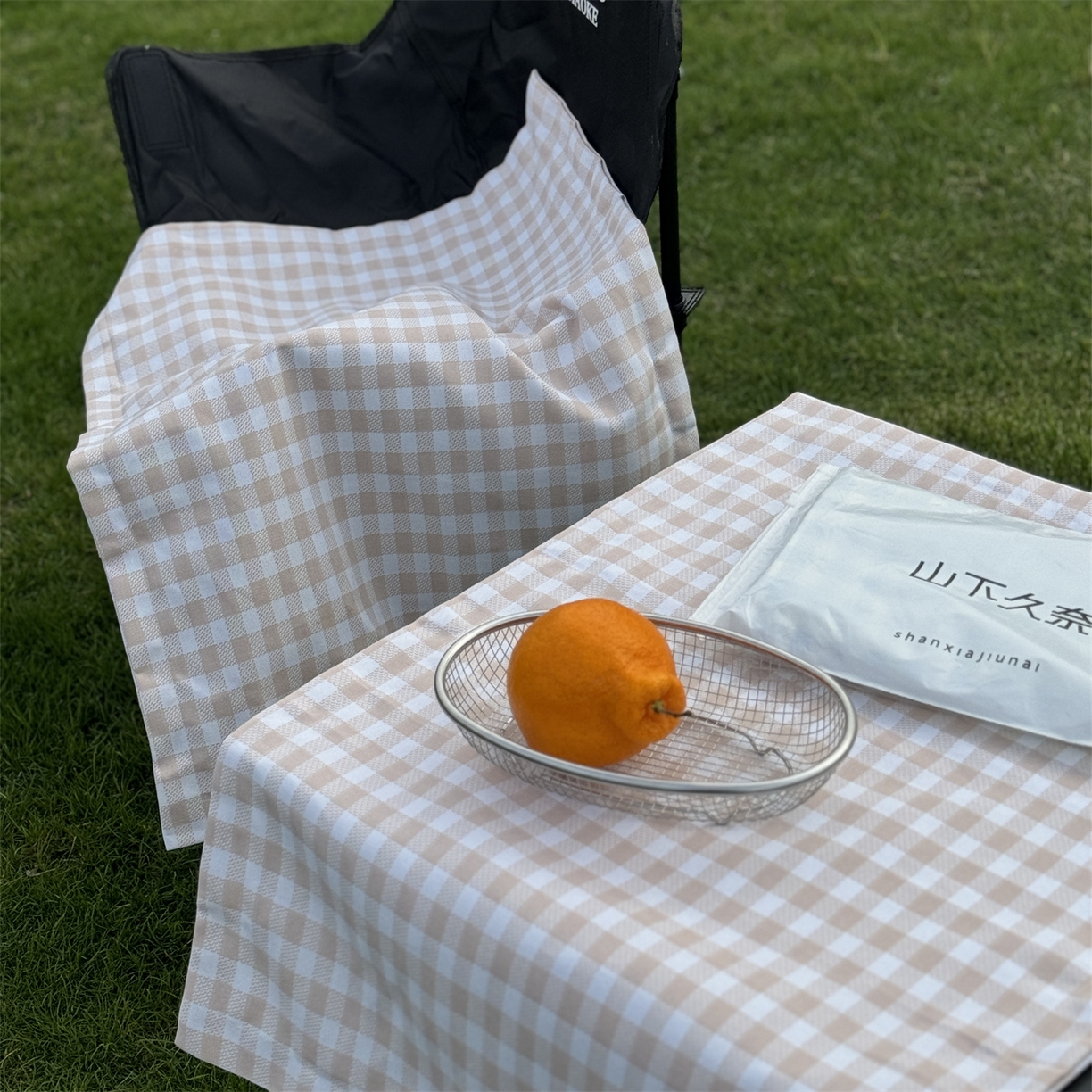 91家纺网 家纺一手货源 找家纺 一隅花田 2026新款竹感纤维格子物语枕套 格子物语·咖