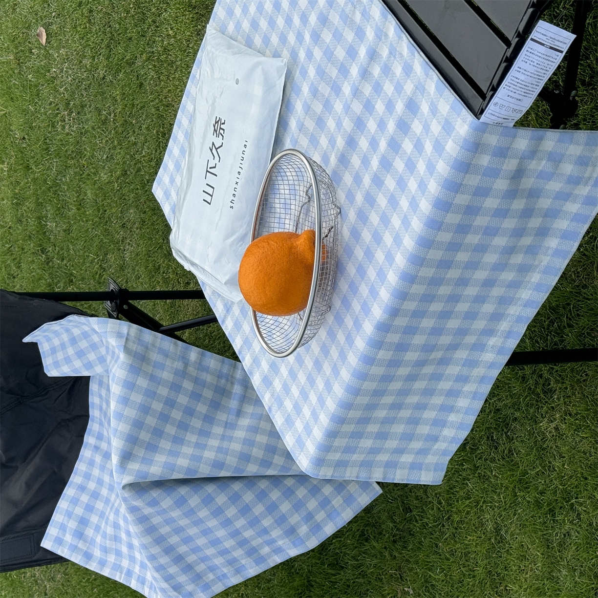 91家纺网 家纺一手货源 找家纺 一隅花田 2026新款竹感纤维格子物语枕套 格子物语·蓝