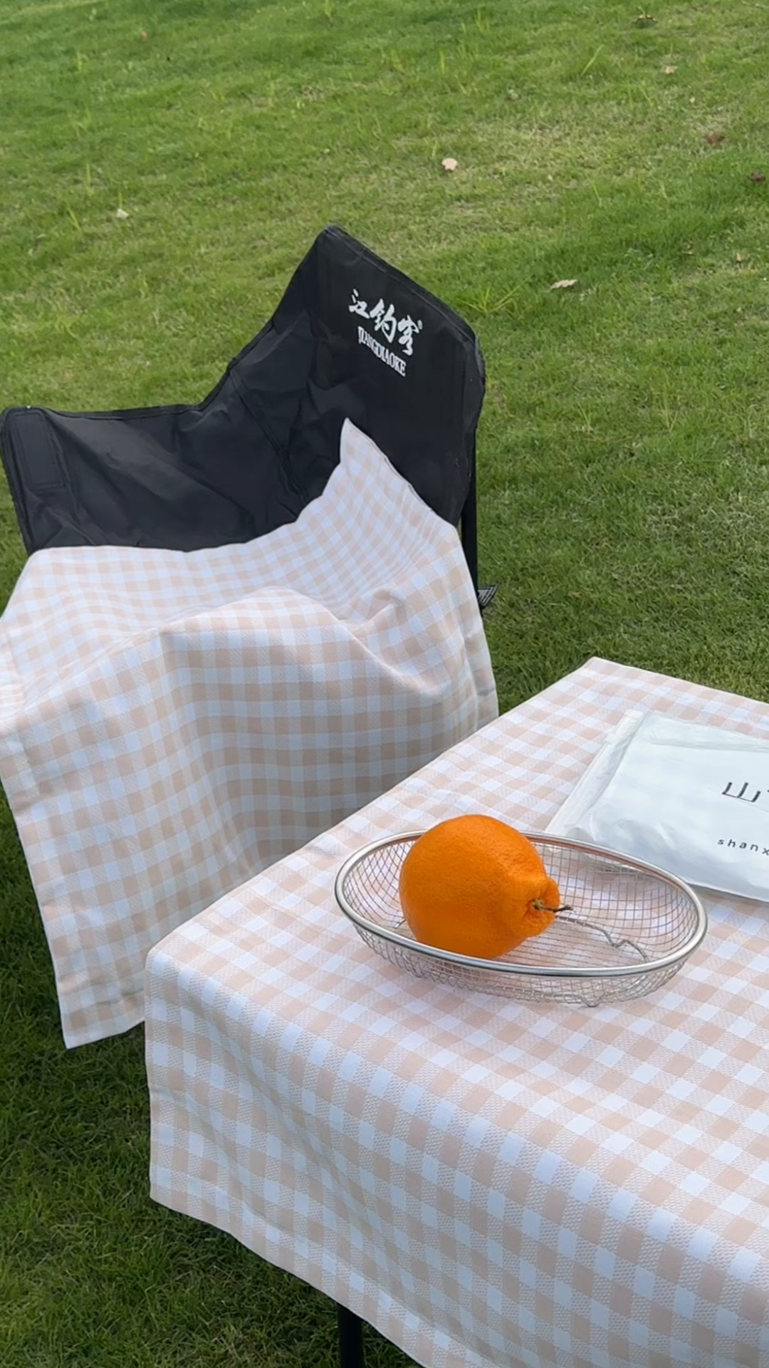 91家纺网 家纺一手货源 找家纺 一隅花田 2026新款竹感纤维格子物语枕套 格子物语·咖