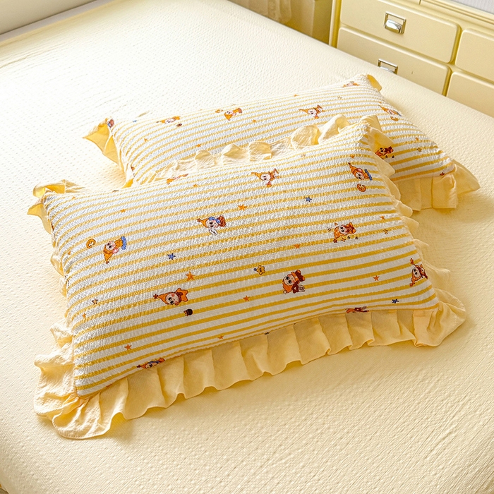 91家纺网 家纺一手货源 找家纺 （总）韩约家纺 2026春夏新款韩式花边泡芙棉床单款夏被夏凉被空调被四件套