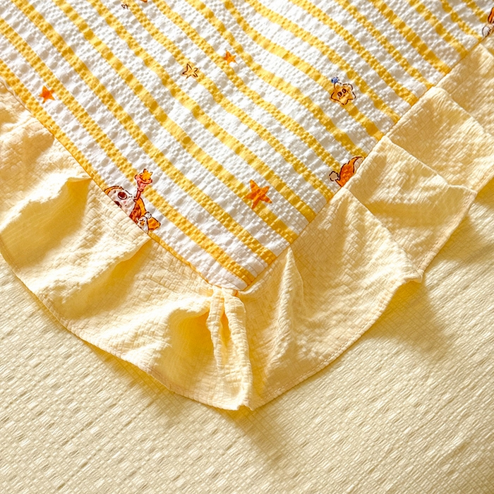 91家纺网 家纺一手货源 找家纺 （总）韩约家纺 2026春夏新款韩式花边泡芙棉床单款夏被夏凉被空调被四件套