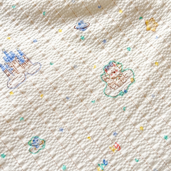 91家纺网 家纺一手货源 找家纺 韩约家纺 2026春夏新款韩式花边泡芙棉床单款夏被夏凉被空调被四件套 宝妮