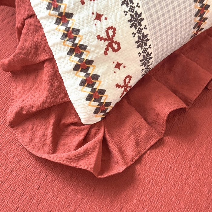 91家纺网 家纺一手货源 找家纺 韩约家纺 2026春夏新款韩式花边泡芙棉床单款夏被夏凉被空调被四件套 星梦伙伴