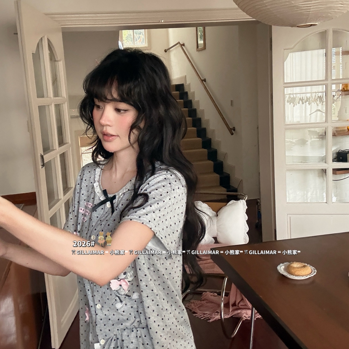 91家纺网 家纺一手货源 找家纺 （总）妍景家居生活馆 2026新款莱赛尔冰丝棉小熊家-短裤粉米奇家居服