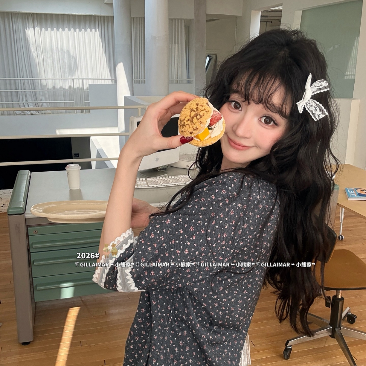 91家纺网 家纺一手货源 找家纺 （总）妍景家居生活馆 2026新款莱赛尔冰丝棉小熊家-短裤散步吧家居服