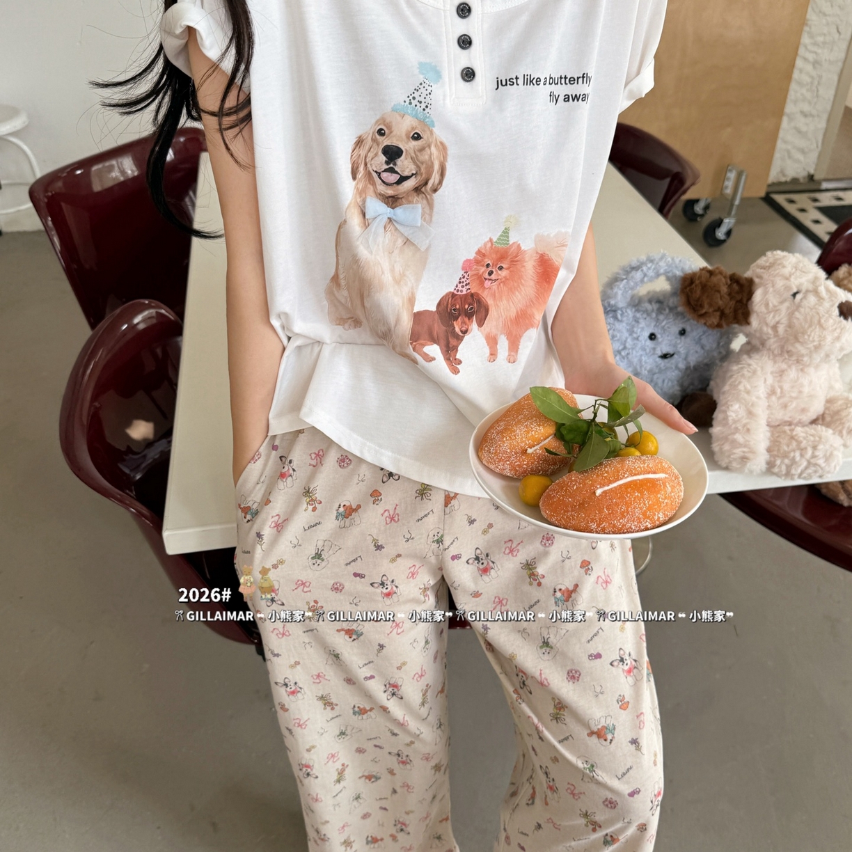 91家纺网 家纺一手货源 找家纺 （总）妍景家居生活馆 2026新款莱赛尔冰丝棉小熊家-派对继续家居服