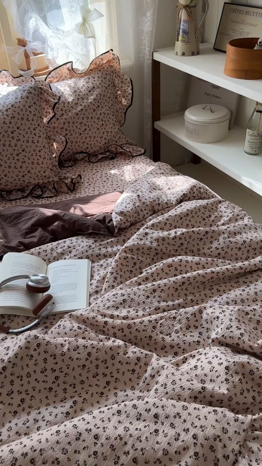 91家纺网 家纺一手货源 找家纺 阿曼达 2026新款印花小碎花花边夏被床盖四件套单夏被单床盖 木棉笺