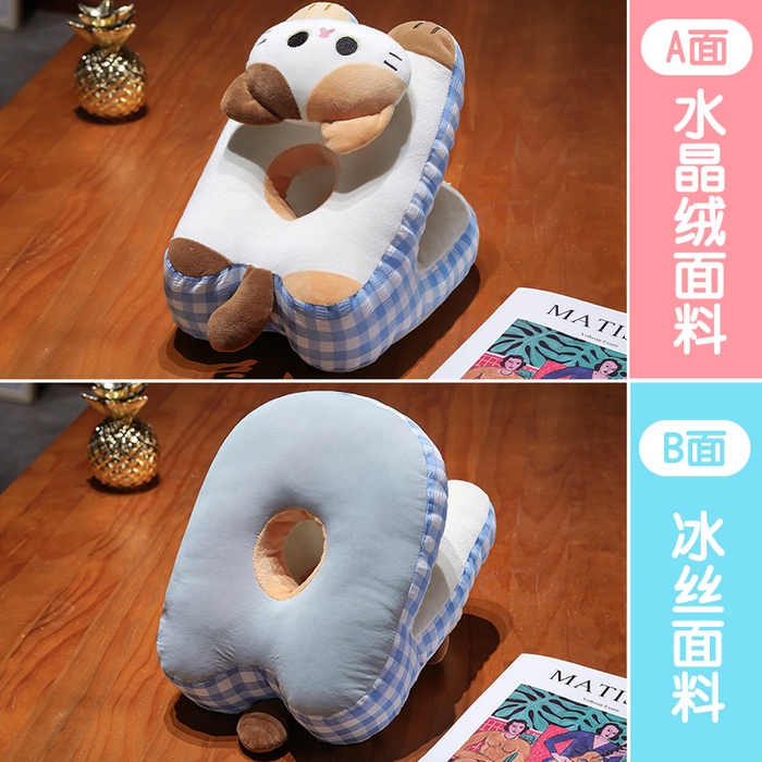 91家纺网 家纺一手货源 找家纺 仟亿莱 2026新款趴趴猫冰丝午睡枕枕头枕芯 冰丝三花猫