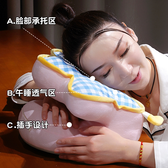 91家纺网 家纺一手货源 找家纺 （总）仟亿莱 2026新款泡泡格幸运星冰丝午睡枕枕头枕芯