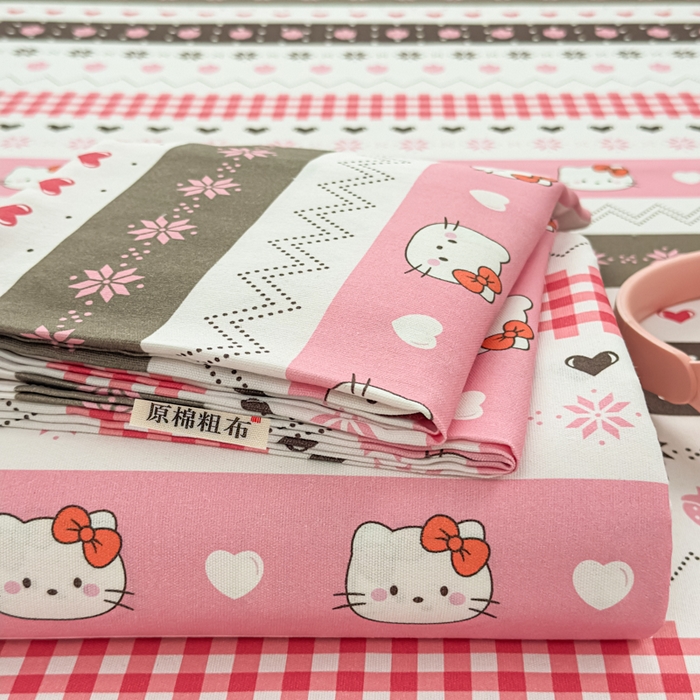 爱彼家纺 2026夏季热门新款费尔岛小马风格原棉老粗布床单席子凉席三件套-费尔岛风格 甜梦kitt