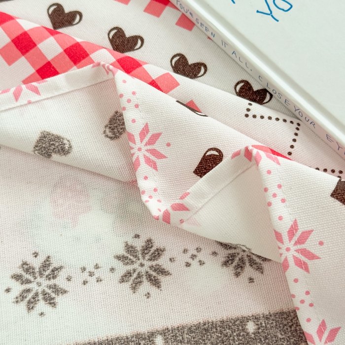 91家纺网 家纺一手货源 找家纺 爱彼家纺 2026夏季热门新款费尔岛小马风格原棉老粗布床单席子凉席三件套-费尔岛风格 甜梦kitt