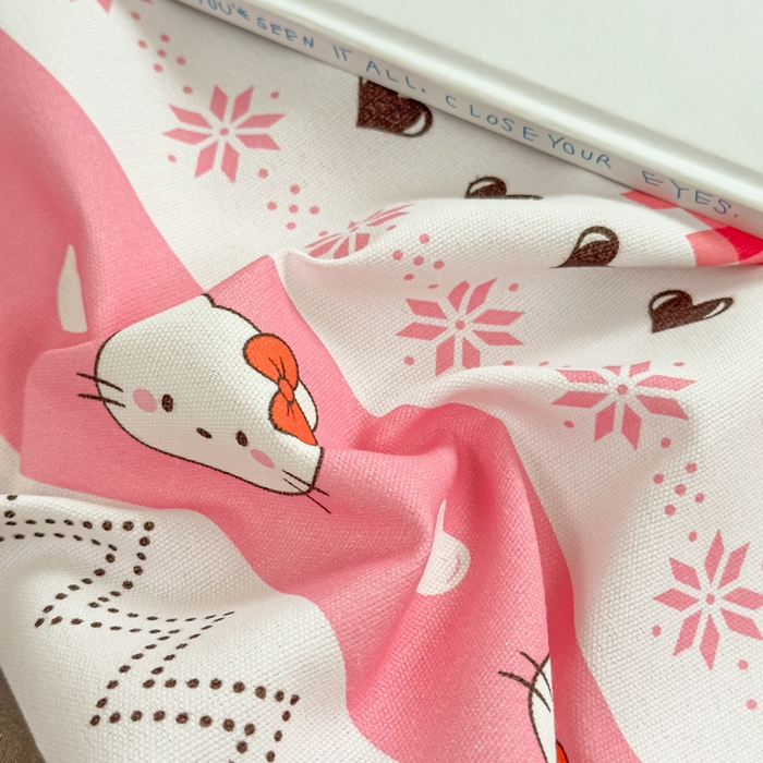 91家纺网 家纺一手货源 找家纺 爱彼家纺 2026夏季热门新款费尔岛小马风格原棉老粗布床单席子凉席三件套-费尔岛风格 甜梦kitt