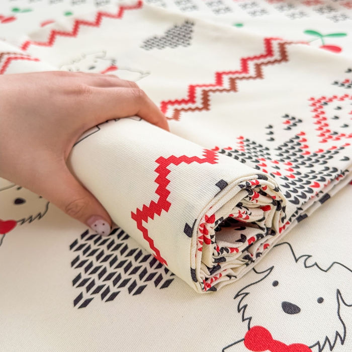 91家纺网 家纺一手货源 找家纺 爱彼家纺 2026夏季热门新款费尔岛小马风格原棉老粗布床单席子凉席三件套-费尔岛风格 西高地