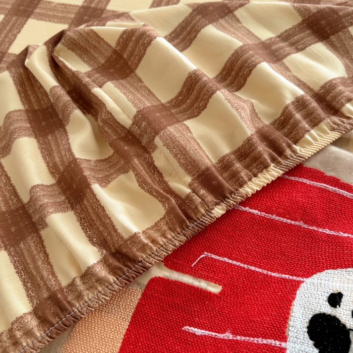 91家纺网 家纺一手货源 找家纺 （总）顾里家纺 2026新款治愈韩风毛巾绣云朵棉四件套