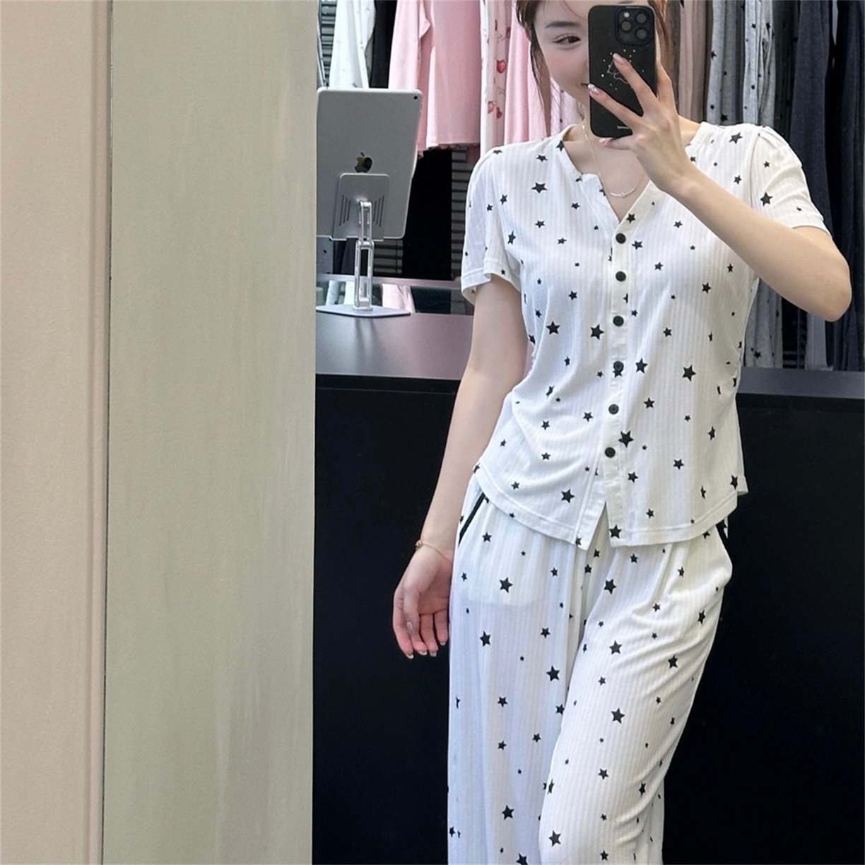 91家纺网 家纺一手货源 找家纺 （总）妍景家居生活馆 2026新款星星梦幻家居服